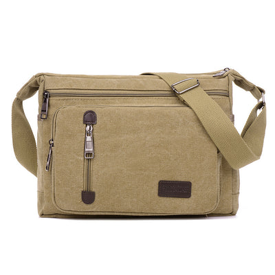 New style men's single shoulder shoulder bag wholesale Korean canvas leisure bag, outdoor multifunctional travel bag, men and women - goldylify.com