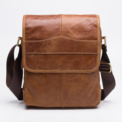 2020 new single shoulder bag one generation retro leisure man head layer cowhide leather bag cover - goldylify.com