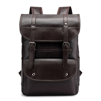 Backpack PU leather student bag - goldylify.com