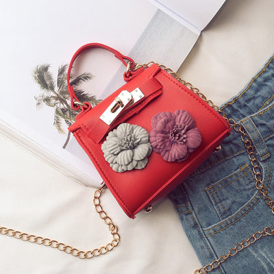 New female children Bag Mini Kylie bag handbag fashion tide flower Bag Shoulder Messenger Bag. - goldylify.com