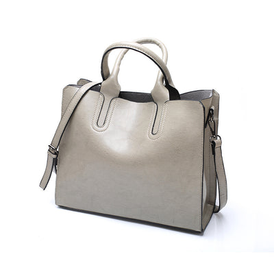 8 new color fashion handbag bag retro all-match single shoulder bag simple oil wax portable Tote Bag - goldylify.com