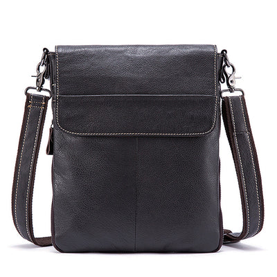 A vertical section of a single male package on behalf of Korean custom processing leather hand bag leather satchel men - goldylify.com