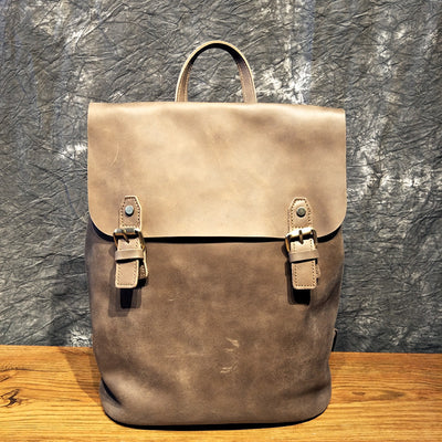 British handmade head leather, men's shoulder bag, tide female leather bag, leisure fashion, European and American retro men's bag - goldylify.com