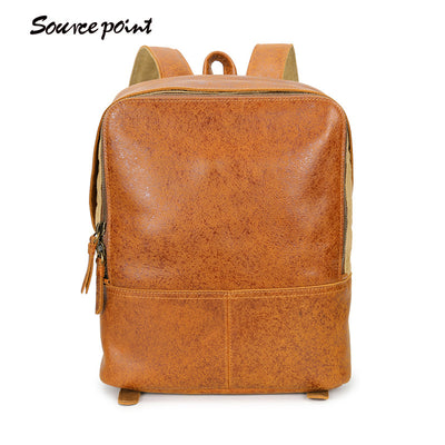 New source of men's shoulder bag, leather man bag, backpack schoolbag for students, shoulder bag of retro travel bag - goldylify.com