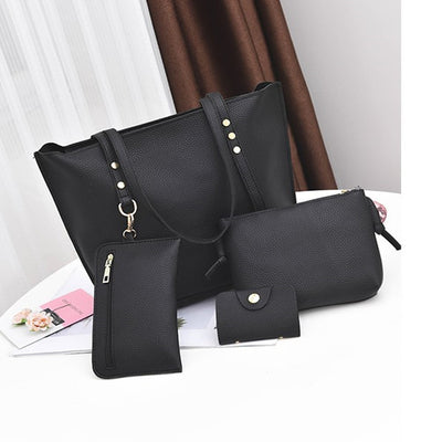 Foreign trade wholesale bag four set 2020 new winter bangalor Korean Fashion Handbag Purse - goldylify.com