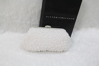 New handmade pearl bag fashion dinner bag diagonal shoulder bag clutch bag - goldylify.com