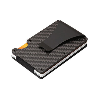Carbon fiber RFID anti-magnetic card package aluminum bank card credit card card business card holder wallet European and American metal wallet - goldylify.com