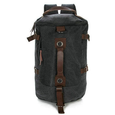Large Capacity Travel Mountaineering Backpack Bags Canvas Bucket Shoulder Bag - goldylify.com