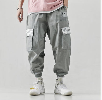 BJHG Spring and Summer 2020 Workwear Footwear Male Chao Brand Street Hip-hop Loose Cartoon Japanese Straight Casual Pants - goldylify.com