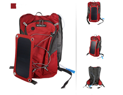 Outdoor riding solar charging backpack men and women lightweight skin sports backpack - goldylify.com
