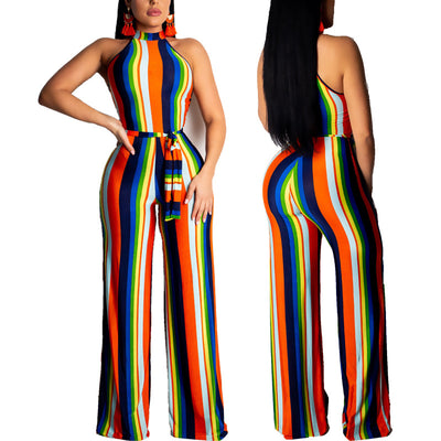 Women's Rainbow casual Jumpsuit
