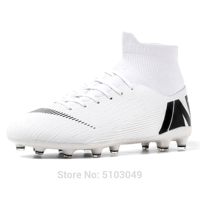 football boots Hot Sale Mens Soccer Cleats High Ankle Football Shoes Long Spikes Soccer Traing Boots For Men Soccer Shoes kids - goldylify.com