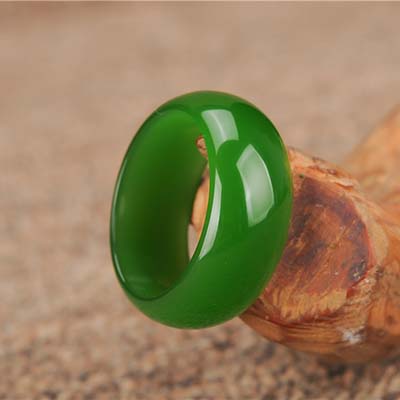 Natural Green Hetian Jade Ring Chinese Jadeite Amulet Fashion Charm Jewelry Hand Carved Crafts Gifts for Women Men - goldylify.com
