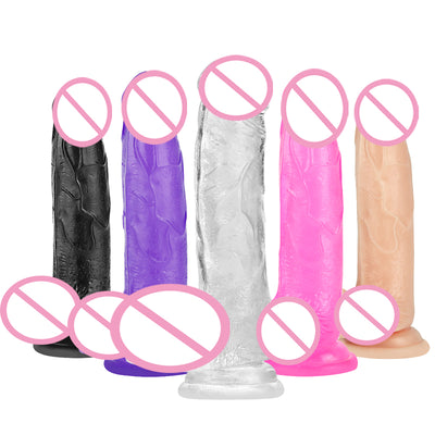 Soft Grade Silicone Dildo Adult Product Sex Toys Dick Artificial Penis Realistic Dildo For Man And Women