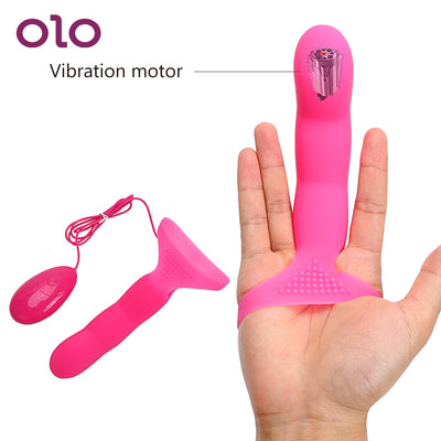 OLO Klitoris Stimulator Strap On Sex Spielzeug für Frauen 7 Geschwindigkeit Silikon G-spot Sex Produkte Finger Vibrator