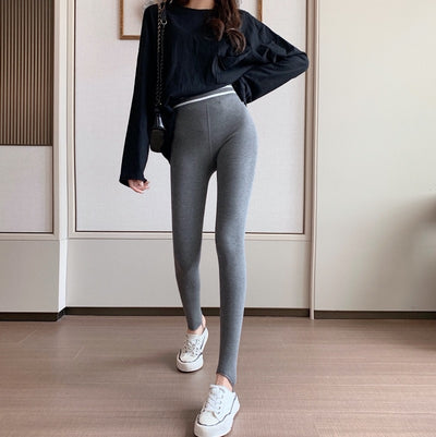 Women Cotton Warm Leggings Female 2020 Winter New Sexy Woman High Waist Striped Sporting Workout Fitness Thick Pants Leggings