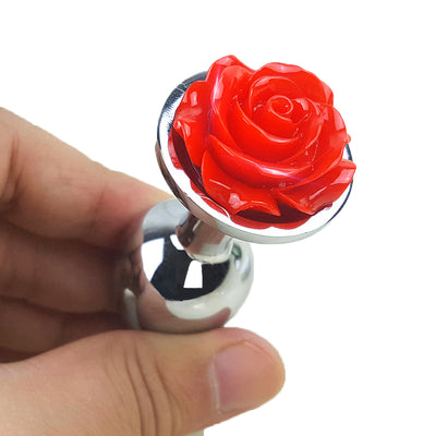 New Roses Metal Anal Plugs 3 Sizes Erotic Anal Sex Toys for Women & Men Sex Games