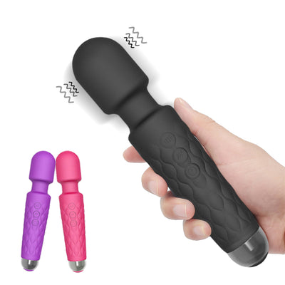 Powerful Rechargeable Pussy Clitoris Dildo Massage Handheld Silicone Mini AV Wand Vibrator for Women Sex Toys Adult