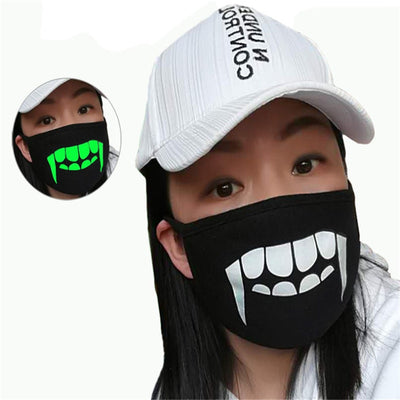 Hot Cute Cartoon Printing Masks Combed Cotton Mouth Mask Breathable Warm Glow In The Dark Anti-Dust Mask Mouth Cover For Outdoor - goldylify.com