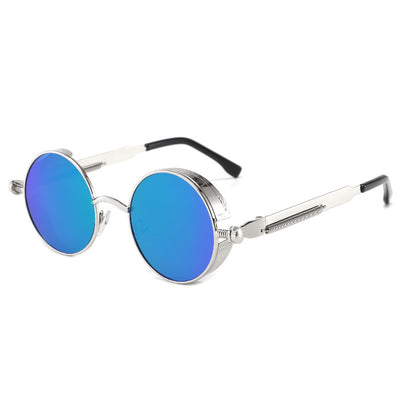 Trendy Steampunk Sunglasses Retro Fashion Men Women Luxury Sunglasses Fashion Round Sunglass