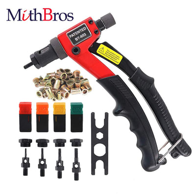 MithBros Manuelle Niet Pistole Kit Hand Niet Werkzeug Niet Mutter Einstellung Werkzeug Mutter Setter Hand Riveter mit Dorne M3/m4/M5/M6 BT-603