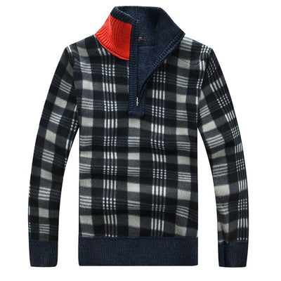 men Pullover Cashmere Wool Sweaters Man Casual Knitwear Fleece Velvet outwear pull homme jersey hombre big size T73 - goldylify.com