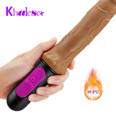 Heizung Realistische Dildo Vibrator für Frau 10 geschwindigkeit biegen Weichen riesigen dildo Penis G-punkt Vagina anus Masturbator Sex Spielzeug für erwachsene