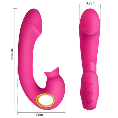 UtimiWaterproof realistic dildo 10modes vibration rechargeable g-spot vibrator powerful dual motors clit vibrator adult sex toys