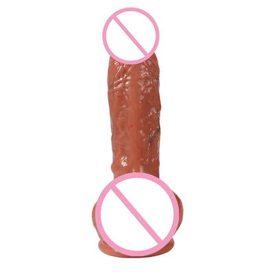 2019 Hot Sale Sex Toys Dual Density Silicone Cyberskin Realistic Dildo With Suction Cup
