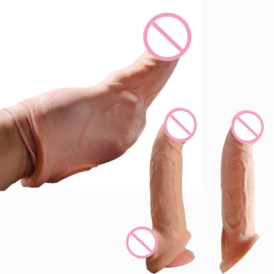 Weiche Silikon Penis Extender Wiederverwendbare Kondome Penis Hülse Dick Dildo Penis Erweiterung Verzögerung Ejakulation Erwachsene Sex Spielzeug Für Männer