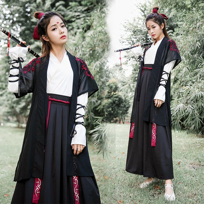 Chinese National Folk Dance Costume Women Traditional Hanfu Clothin Lady Oriental Swordsman Outfit Han Dynasty Cosplay Clothing - goldylify.com