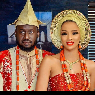 2019 African Nigerian  Traditional marriage Dress Ready to Wear Auto Gele-- make to order
