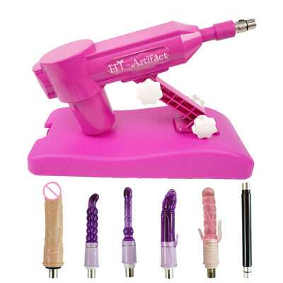 Sex Machine  Water Injection Pink Arrival Noiseless AutomaticGun Love with 6kinds Dildo
