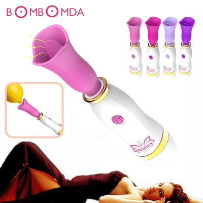 Oral Klitoris Zunge Sex Vibrator Nippel Sauger USB Lade AV Stab Lecken Clit Stimulator Sex-Shop Für Frauen Masturbation Spielzeug