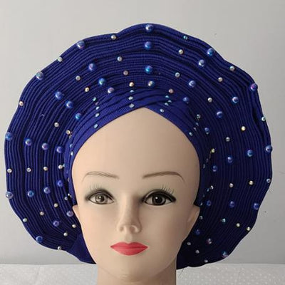 2019  new designs  auto gele  African Nigerian  Traditional marriage Dress Ready to Wear Auto Gele-- make to order