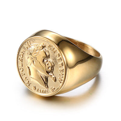 CXQNEWA stainless steel big size men punk signet ring jewelry high quality figure statue ring fashion male ring anel masculino - goldylify.com