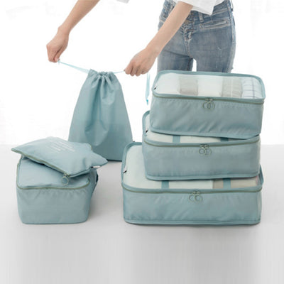 Travel Packing Cubes -6 Sets Luggage Organiser Storage Bags Suitcase Compression Pouches Camping Equipment - goldylify.com