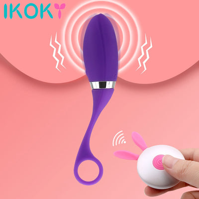 IKOKY G-spot Vibrator Drahtlose Fernbedienung 12 Geschwindigkeit Jump Ei Vibrator Klitoris Stimulieren Vibrierendes Ei Sex Spielzeug für frauen