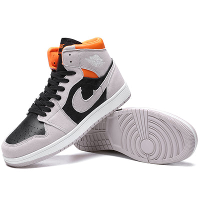 New AJ1 suede gray suede couple high-top sneakers