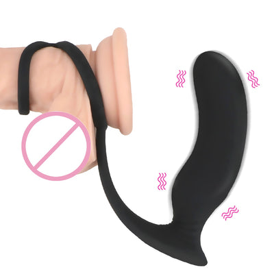IKOKY Männlichen Prostata Massage Vibrator Anal Plug Sex Spielzeug Für Männer Penis Verzögerung Ejakulation Ring G Spot Stimulator Butt Plug 9 geschwindigkeit