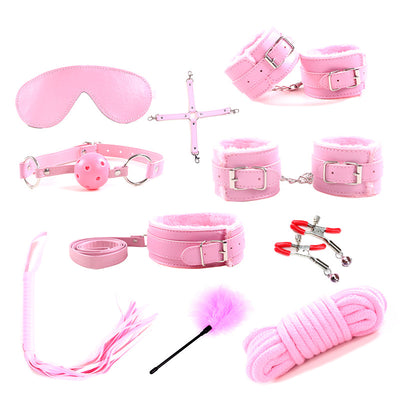 Sexy Flirting Fetish 10 Pieces/Unit Sex Toys For Couple bondage kit