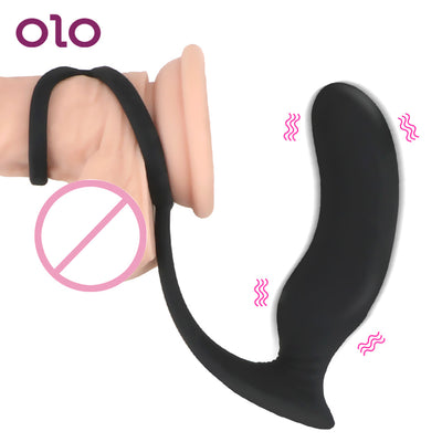 OLO 9 Frequenz Vibrator Anal Plug Prostata Massage Butt Plug Silikon G Spot Stimulator Verzögerung Ejakulation Ring Sex Spielzeug Für männer