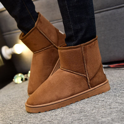 New Top Quality Classic Men Snow Boots Ankle Boots Warm Winter Boots Man's Retro Shoes Chaussures Hommes Botas Masculinas