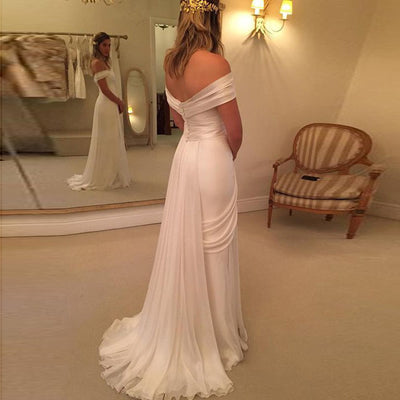 Beautiful elegant ladies formal chiffon fabric long dress for wedding women