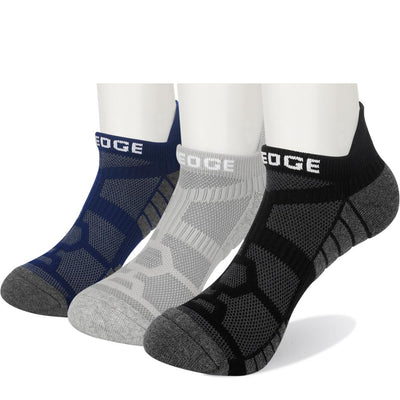 Yuedge Unisex sweat pad cotton socks men's and women's invisible fashion socks leisure tennis running socks (3 pairs / bag) - goldylify.com