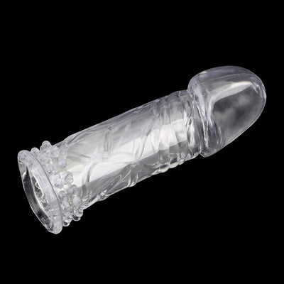 IKOKY Penis Ring Hülse Cock Extender Penis Erweiterung Reusable Silikon Kondome Sex Spielzeug Für Männer Männlichen Erwachsenen Sex Produkte