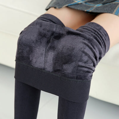 Winter Women Cashmere Leggings Super Elastic Slim Warm Leggings High Quality Knitted Pants Thick Velvet Leggins