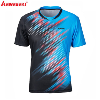 Kawasaki Badminton T-Shirt Men Tennis Quick Dry Short-Sleeve Training Breathable Shirts For Male ST-S1128 - goldylify.com