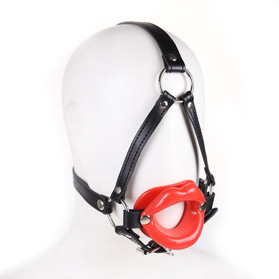 BDSM Bondage Sex Toy Open Mouth Head Mouth Gag For SM Game