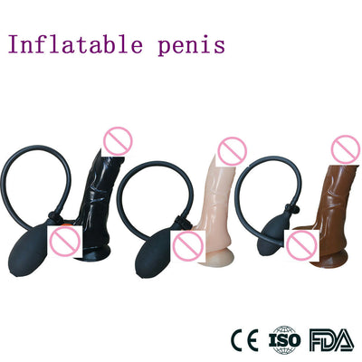 Inflatabledildo Expandable Butt Plug With Pump Anal Massager Adult Sex Toys